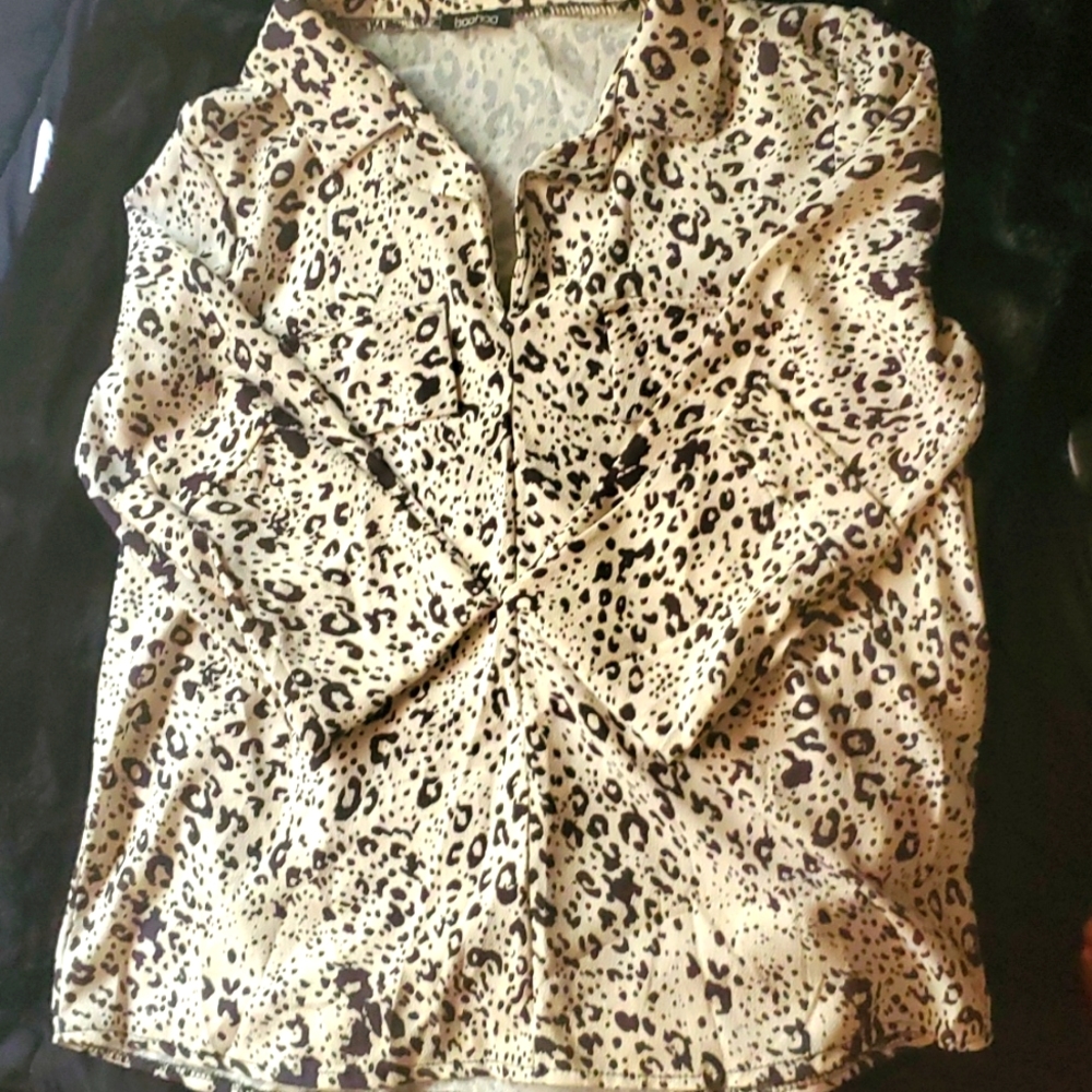 Leopard Print Blouse for Office or Night Out